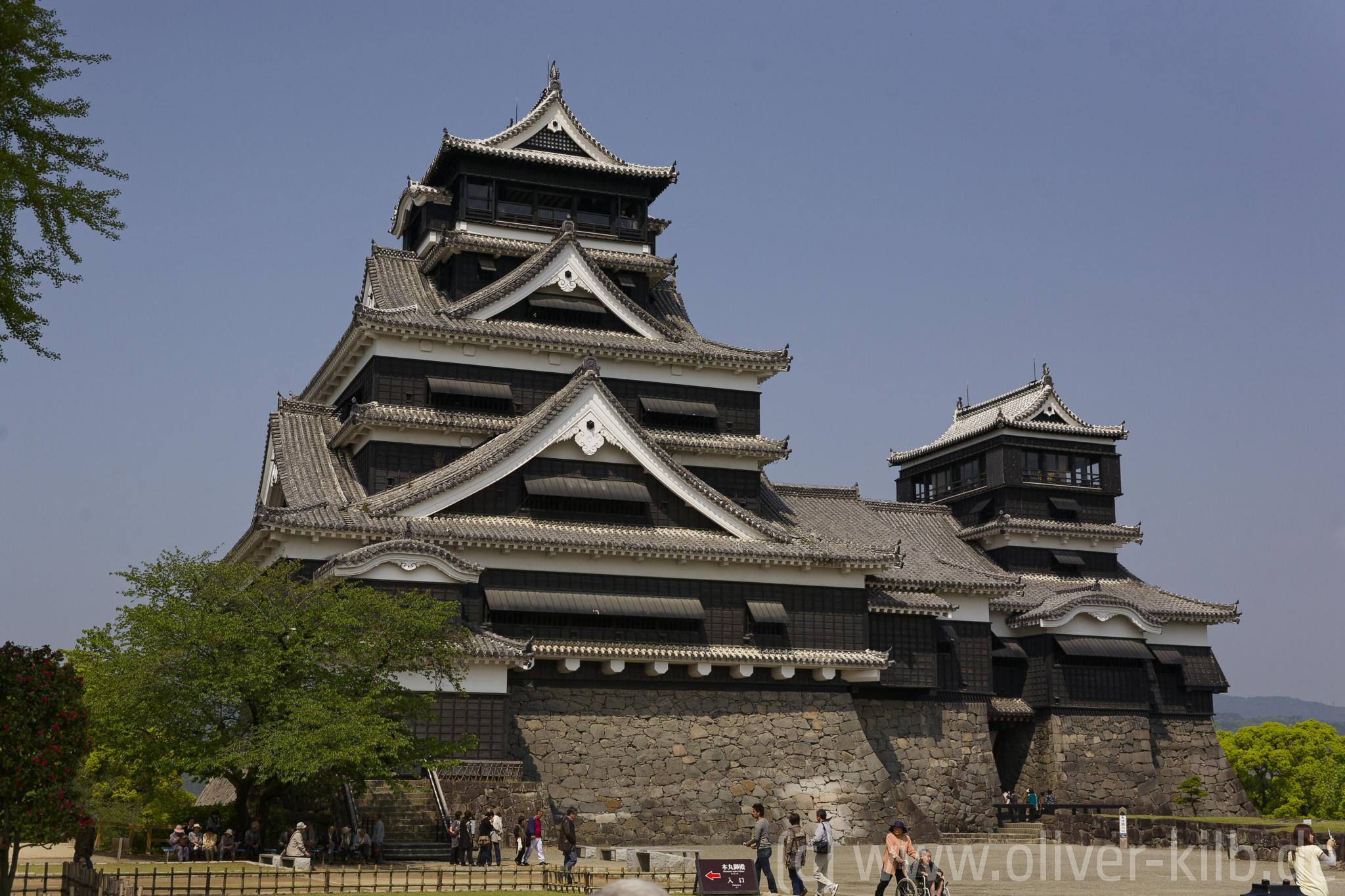 Kumamoto-Jo, die Burg von Kumamoto.