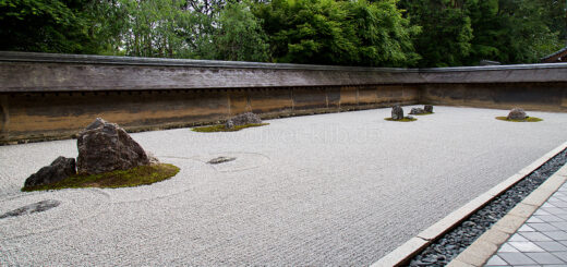 Im Steingarten des Ryoan-Ji.