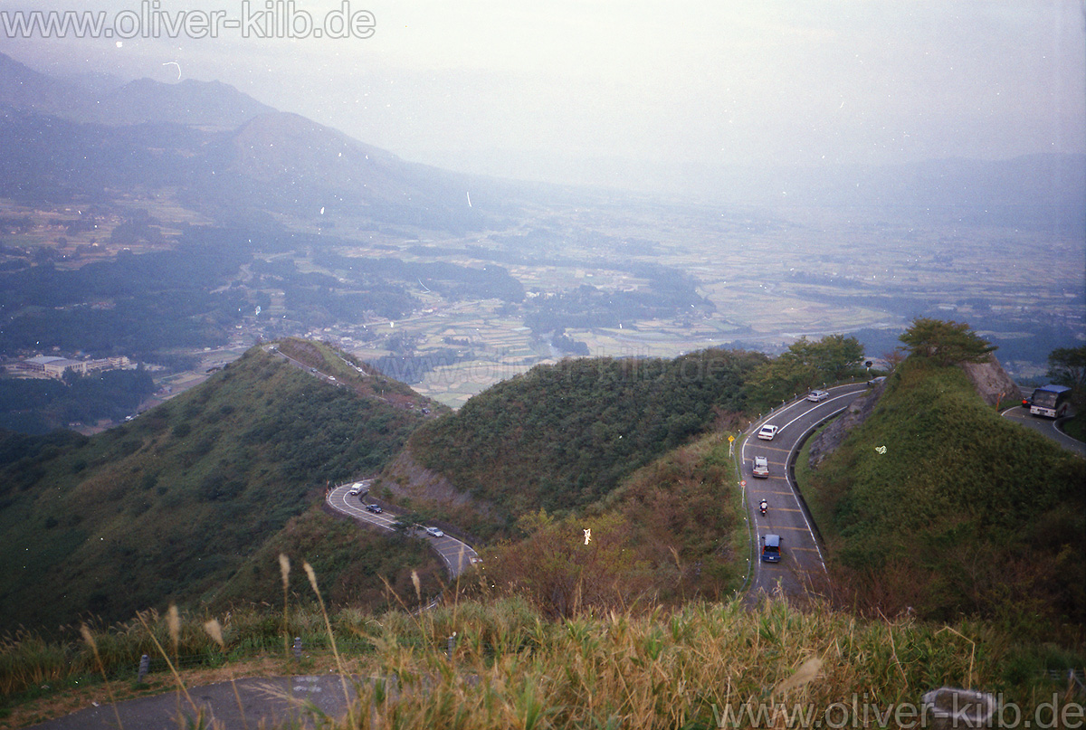 Auf dem Rückweg vom Aso nach Kumamoto.