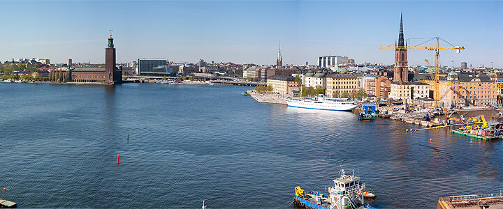 Panoramabild über Gamla Stan, Stockholm.