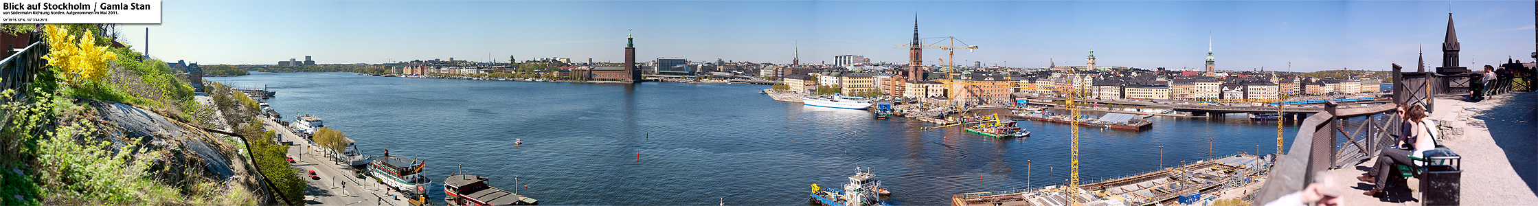 Panoramabild über Gamla Stan, Stockholm.