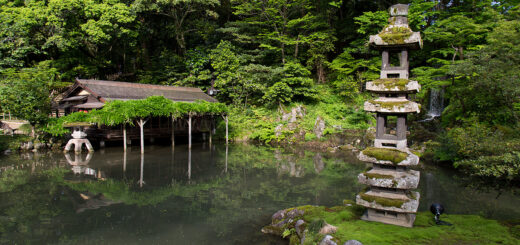 Der Hisago-Teich im Kenroku-en.