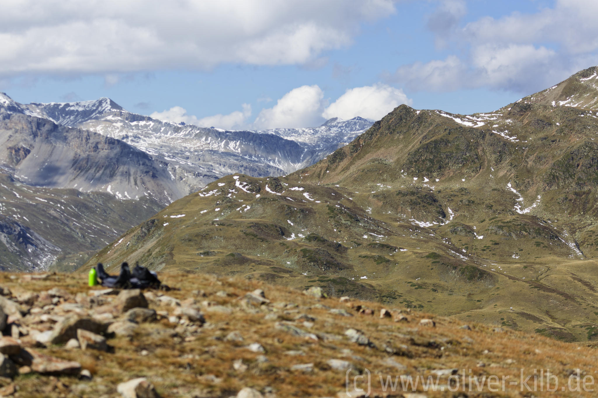 Auf dem Watles, Blick Richtung Sesvennahütte.