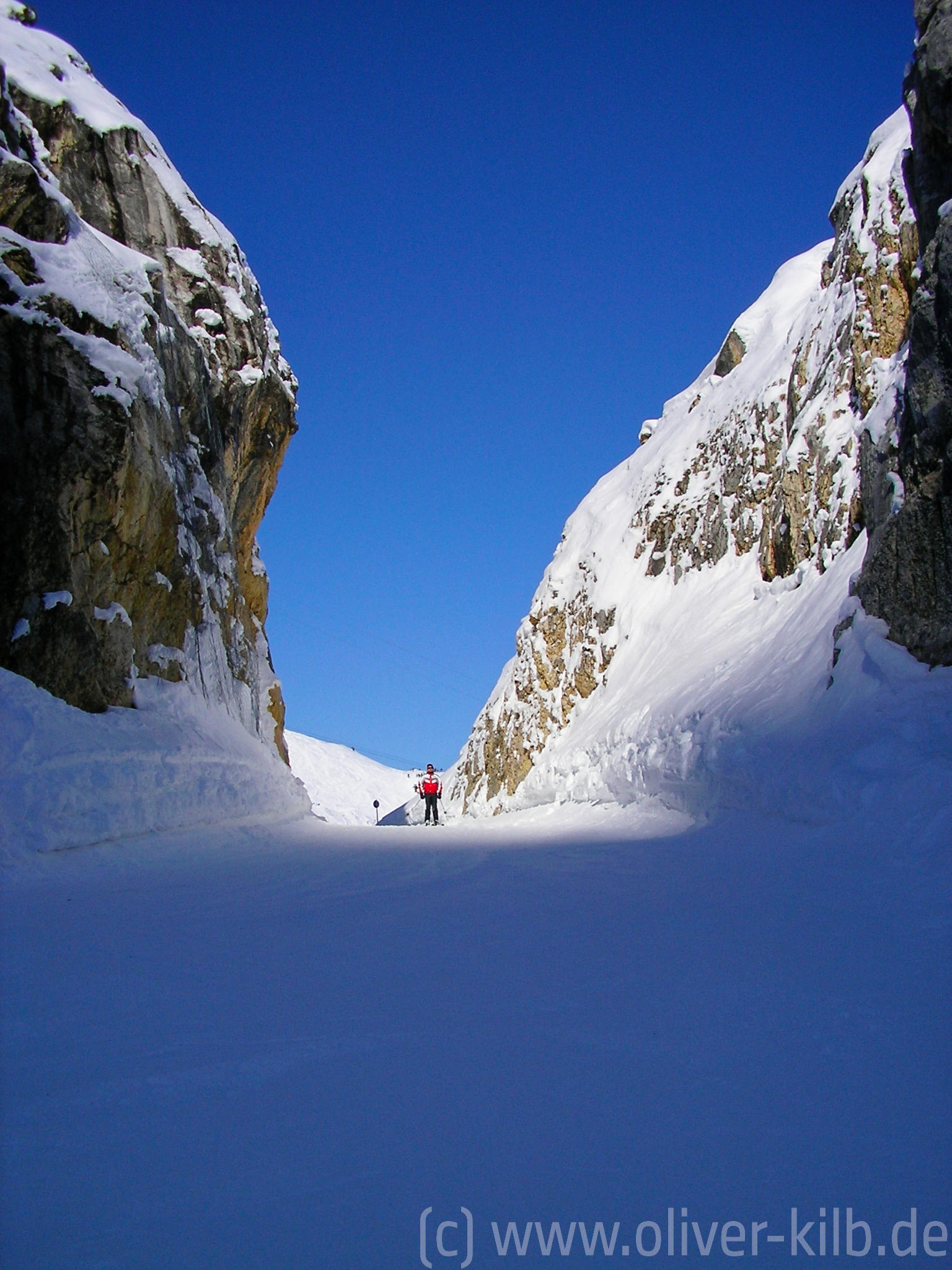 Skifahren auf dem Hausberg.