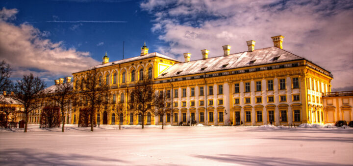 Schloss Schleißheim im Schnee.