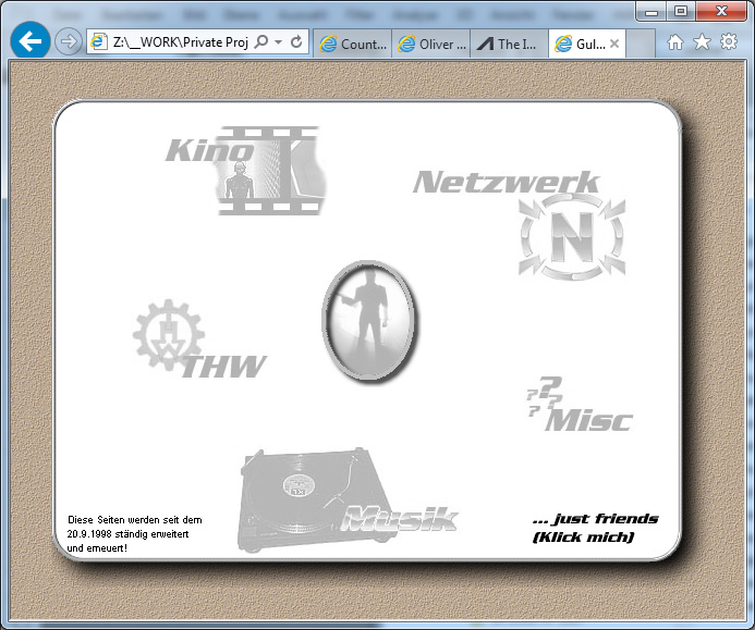 Meine Homepage 1998.