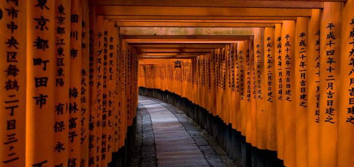 Im Fushimi-Inari Schrein.