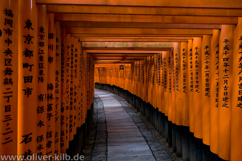 Im Fushimi-Inari Schrein.